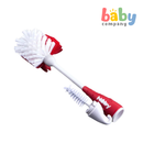 Nuby 2-in-1 Bottle & Nipple Cleaning Brush 0m+ - Red and White