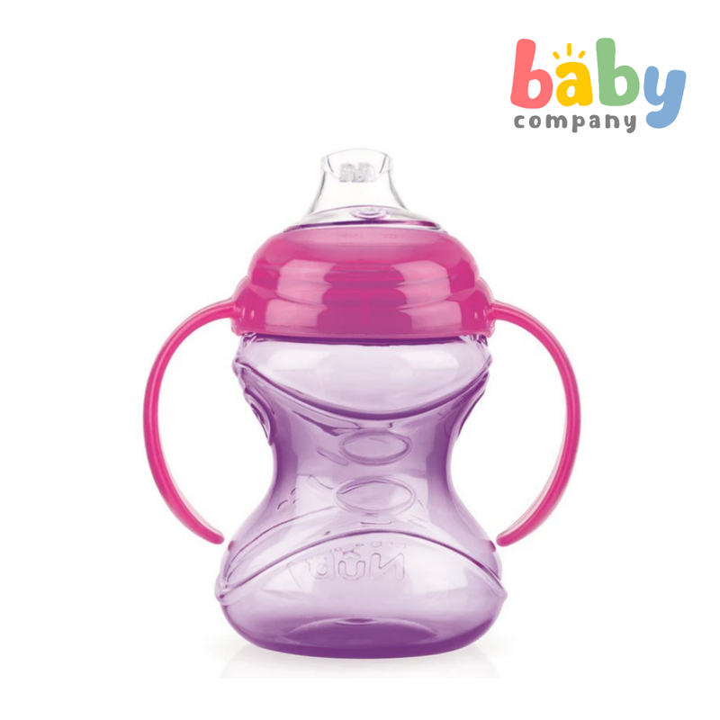 Nuby Grip N' Sip Toddler Spout Cup with Twin Handles 4m+ - Purple