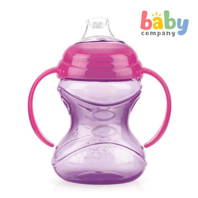 Nuby Grip N' Sip Toddler Spout Cup with Twin Handles 4m+ - Purple