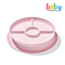 Oxo Tot Suction Divided Plate - Blossom