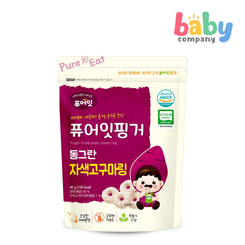 Pure-Eat Organic Purple Sweet Potato Ring for Babies (8+ mos) 40g