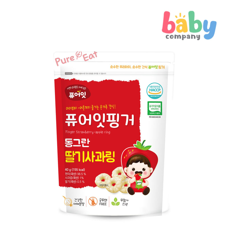 Pure-Eat Organic Strawberry Apple Ring for Babies (8+ mos) 40g