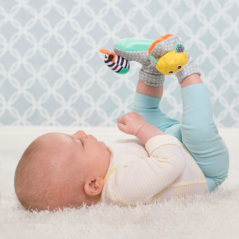 Infantino Foot Rattles - Zebra/Tiger