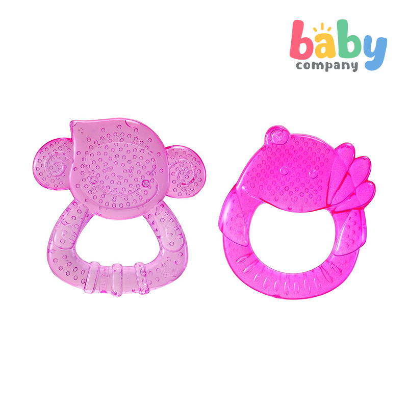 Infantino 2-Pack Safari Teething Pals - Pink