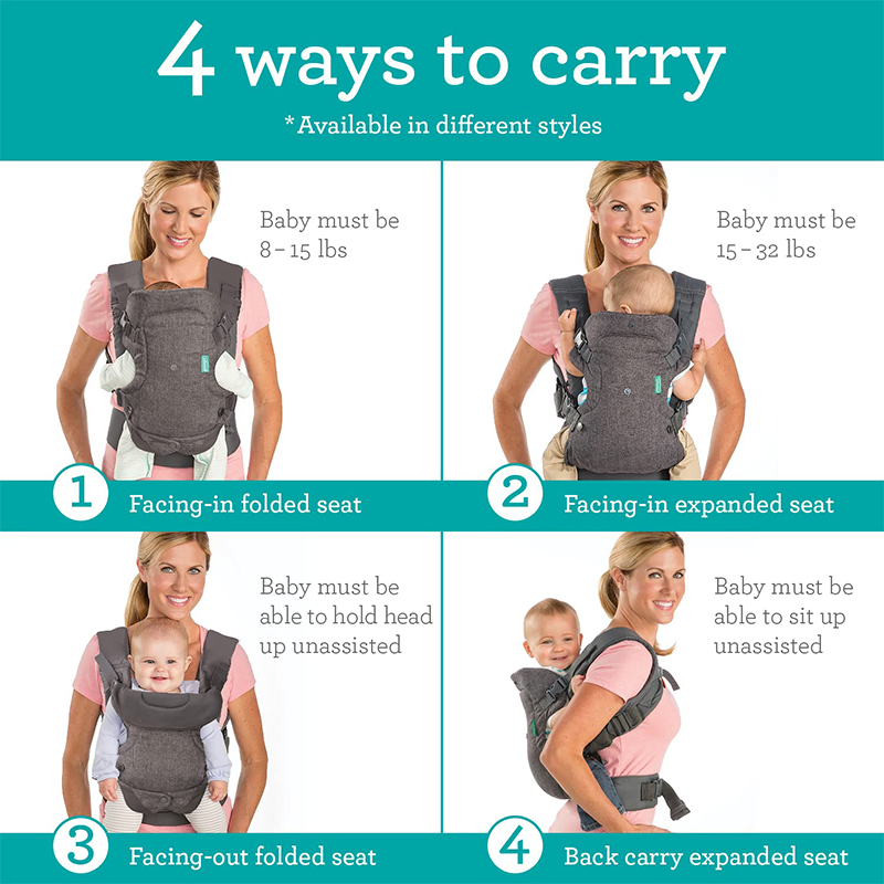 Infantino Flip 4-In-1 Convertible Carrier - Rainbow