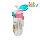 Cocomelon Straw Sports Water Bottle with Strap Handle – Pink
