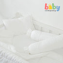 Sleepery Baby Organic Bamboo Crib Bedding 5pc Set - White Stripes