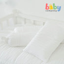 Sleepery Baby Organic Bamboo Crib Bedding 5pc Set - White Stripes