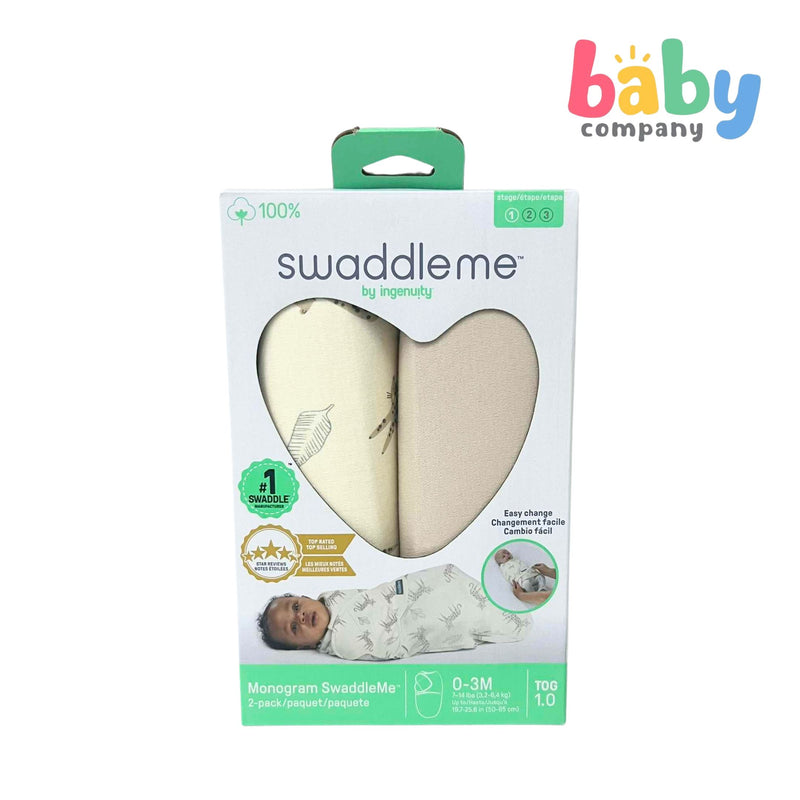 Swaddle Me Monogram Pack of 2 - Born Free