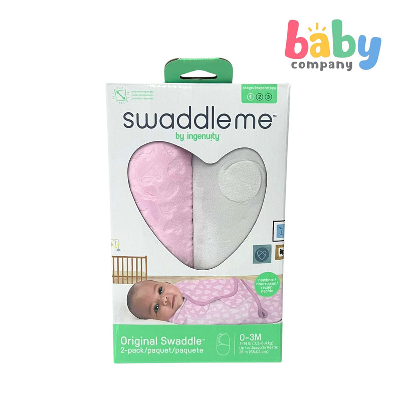 Swaddle Me Original Pack of 2 - Pink Hearts