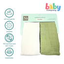 Nathan & Emma Swaddle - White/Sage Green
