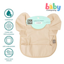 Nathan & Emma Ruffled Feeding Bib - Cream White