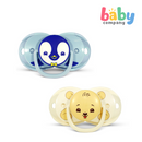 RaZBaby 2-Pack Keep-It-Kleen Pacifier - Yellow Bear/Blue Penguin