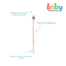 RaZBaby 2-Pack Razzies Pacifier Holder - Pink/White