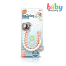 RaZBaby 2-Pack Razzies Pacifier Holder - Pink/White