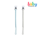 RaZBaby 2-Pack Razzies Pacifier Holder - Blue/Gray