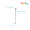 RaZBaby 2-Pack Razzies Pacifier Holder - Blue/Gray