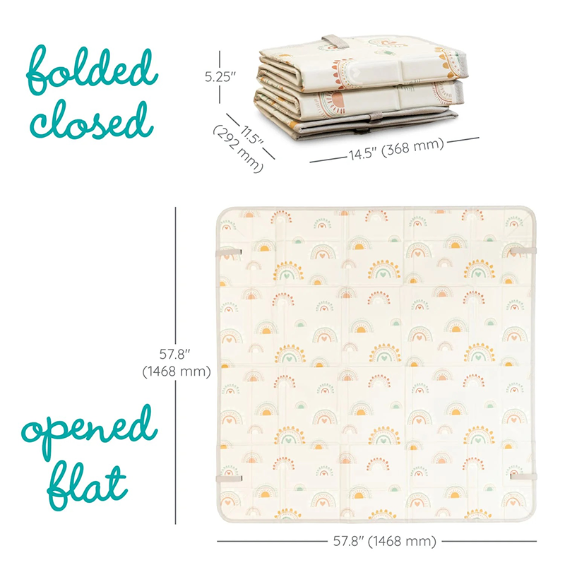 Infantino Foldable Soft Foam Mat - Rainbow