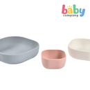 Beaba Silicone Nesting Bowls (Pack of 3) - Pink/Gray