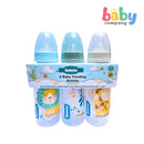 Bebeta 3-Pack Regular Neck with Scale Hood Baby Feeding Bottles (8oz/240ml) - Animal Print