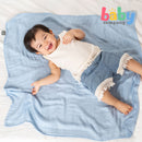 Nathan & Emma Muslin Swaddle 2s (White and Salmon Pink)