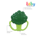 Infantino Lil Nibbles Textured Silicone Teether - Broccoli