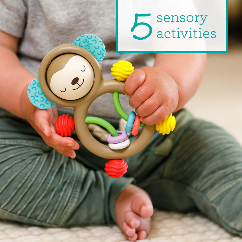 Infantino Busy Lil Sensory Rattle (Monkey)