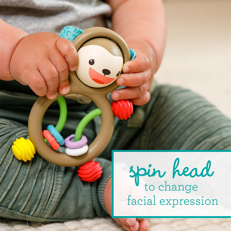 Monkey Ball Rattle Infantino Busy Lil Sensory Rattle (Monkey) – Baby Company