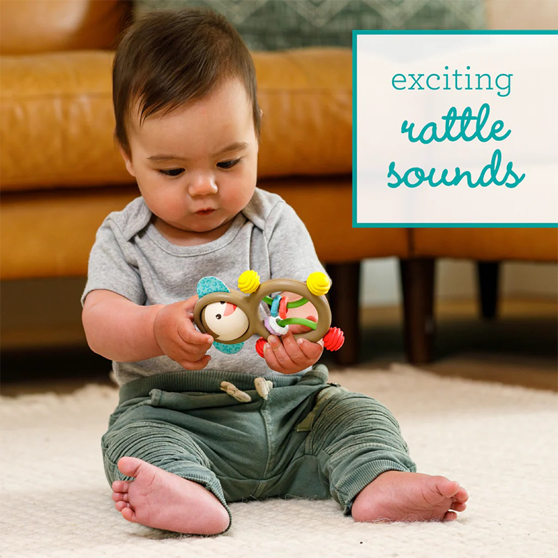 Infantino Busy Lil Sensory Rattle (Monkey)