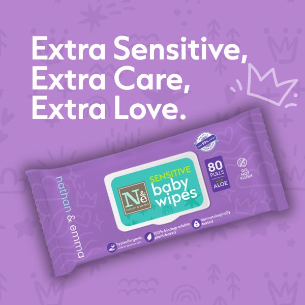 Nathan & Emma Sensitive Baby Wipes with Aloe 20 Pulls