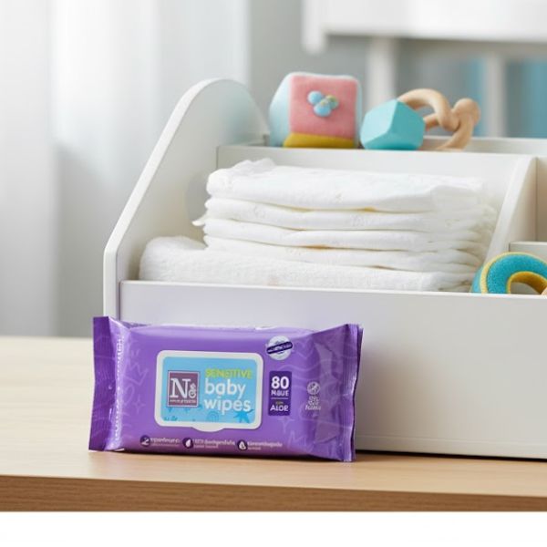 Nathan & Emma Sensitive Baby Wipes with Aloe 80 Pulls