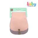 Nathan & Emma 2-Pack Burp Cloth Cotton and Fleece Bib - Pink and Purple