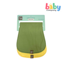 Nathan & Emma 2-Pack Burp Cloth Cotton and Fleece Bib - Green and Yellow