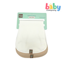 Nathan & Emma 2-Pack Burp Cloth Cotton and Fleece Bib - White and Beige