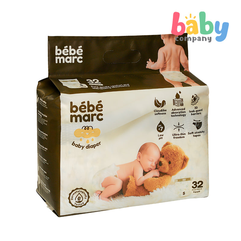 Bebemarc Super Soft & Ultra-thin Tape Diaper 32 Pieces - Small – Baby ...