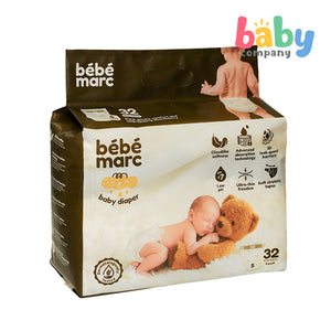 Bebemarc Super Soft & Ultra-thin Tape Diaper 32 Pieces - Small