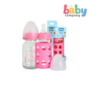 Bebeta Glass Bottle with Sleeves 120ml/4oz - Pink