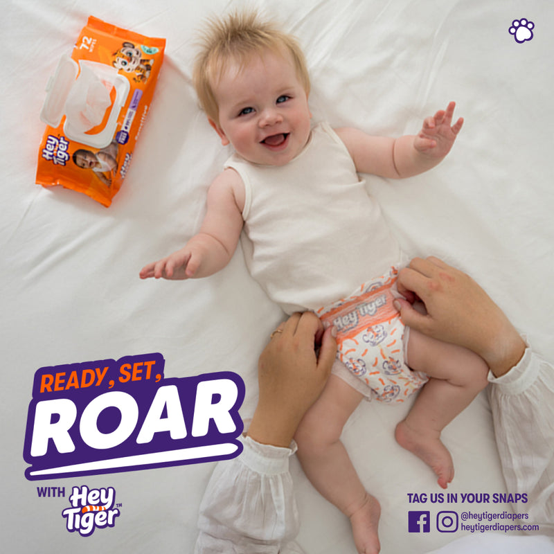 Hey Tiger Sensitive Baby Wipes - 72 Sheets