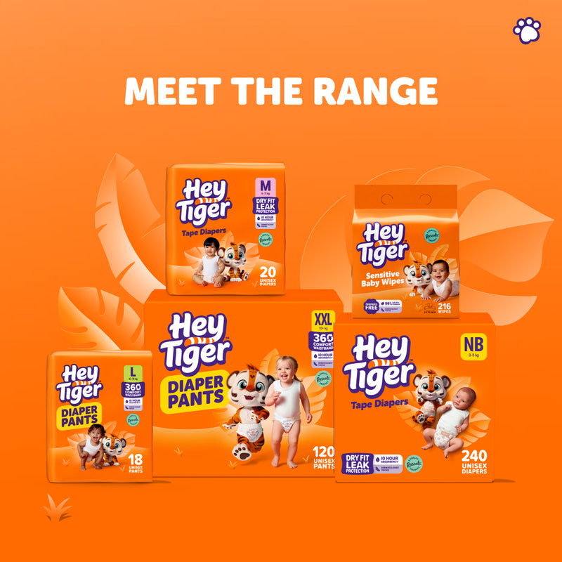 Hey Tiger Active Diaper Pants, Convenience Pack - XL