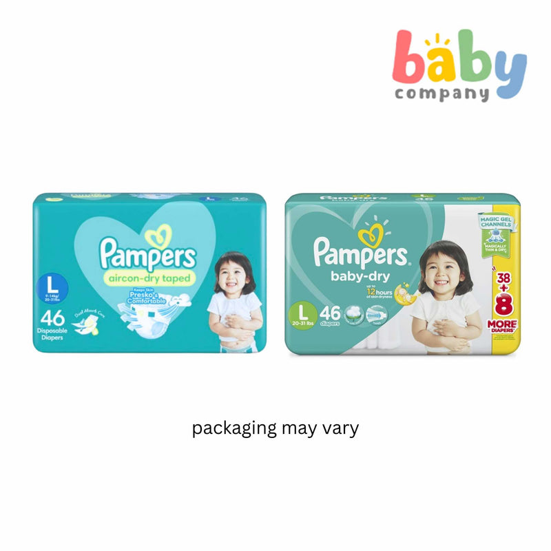 Pampers Baby Dry Taped Diapers Jumbo Pack Large 46s