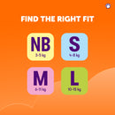 Hey Tiger Comfy Tape Diapers, Jumbo Pack - Large, 50 pads