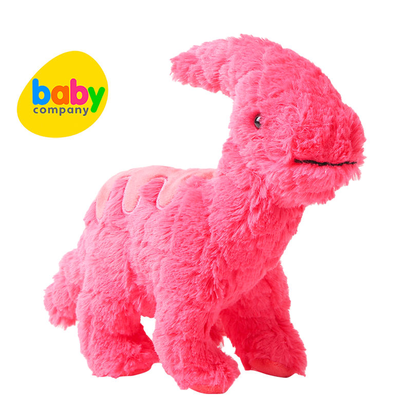 Baby Company Dinosaur Plush Toy - Red Parasaurolophus