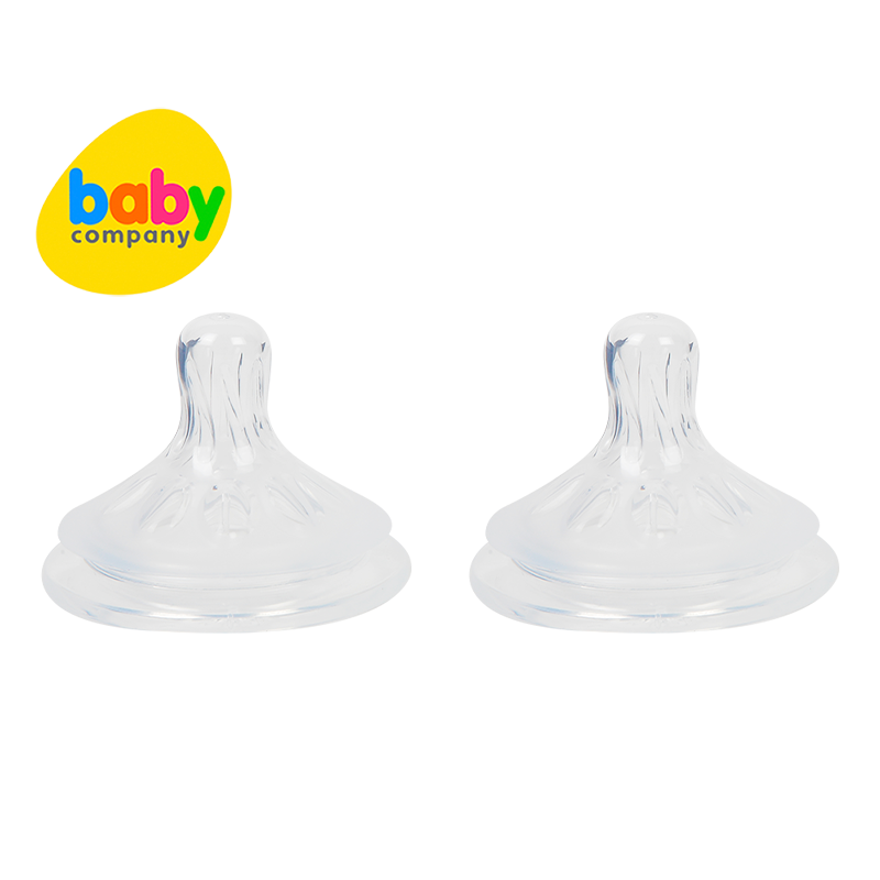 Mom & Baby Natural Silicone Nipple - Fast Flow