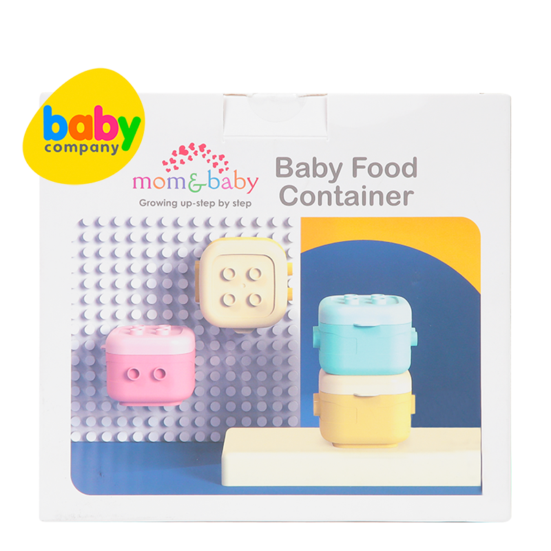 Mom & Baby 4-Layer Square Stack and Snack Baby Food Container