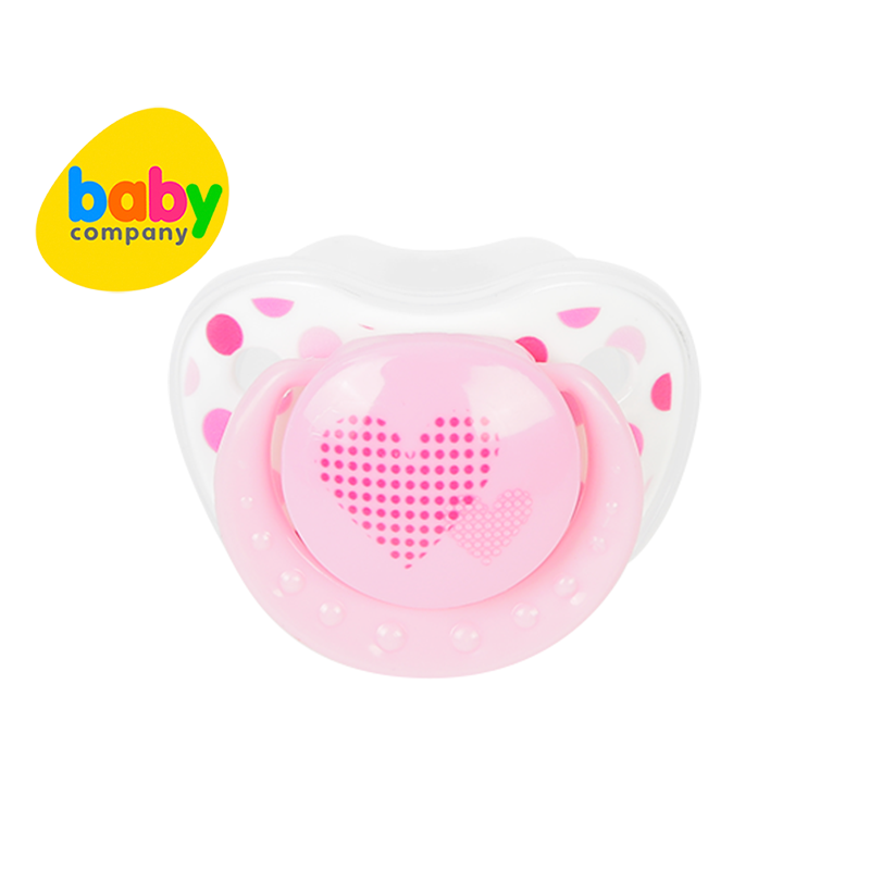 Mom & Baby Silicone Pacifier - Pink Heart