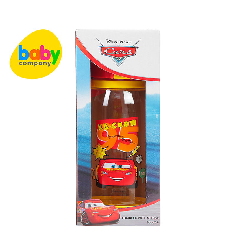 Baby Company Plastic Tumbler With Straw 650ml - Cars, McQueen