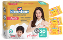 Kleenfant Diaper Pants - XXXL, 30 Pads + FREE 3 Packs of Baby Scent Wipes Bundle