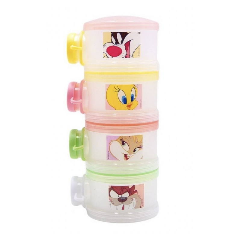 Looney Tunes 4-Layer Milker Milk Powder Container and Dispenser with Side Spout