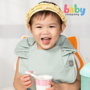 Nathan & Emma Ruffled Feeding Bib - Cream White