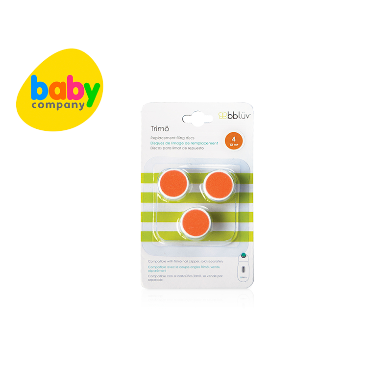BBLUV Trimö: Extra File Discs for Electric Baby Nail Trimmer - Orange (Step 4)